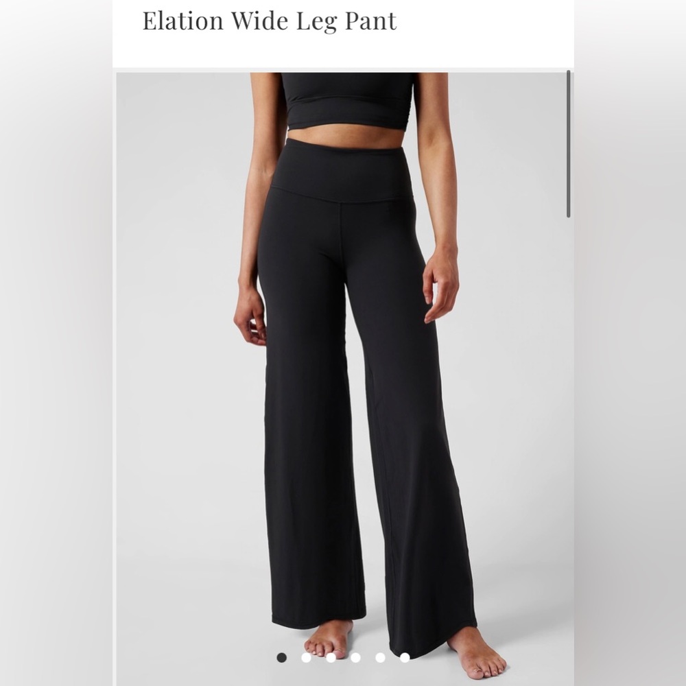 Athleta Elation wide leg leggings, never worn, medium, black